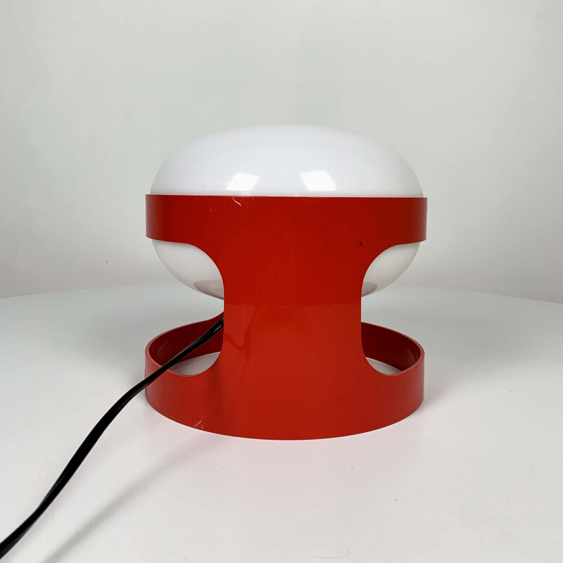 Lampe de table Vintage Red Model KD 27 par Joe Colombo pour Kartell 1970
