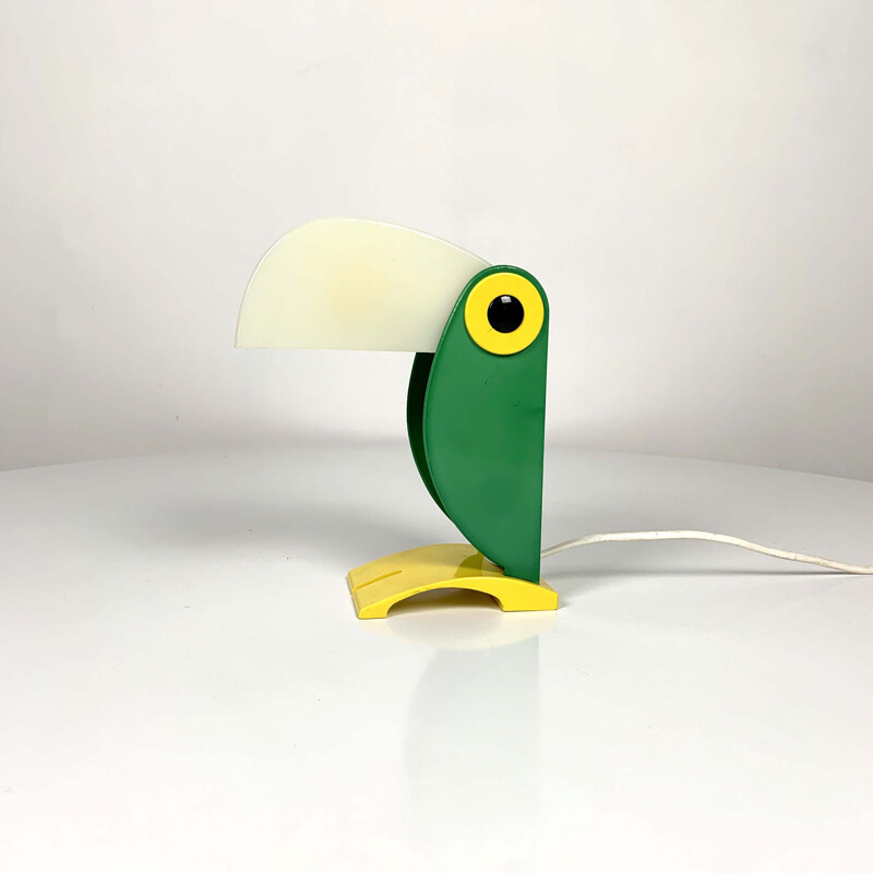 Vintage Table Lamp Green Toucan by Old Timer Ferrari, 1960s