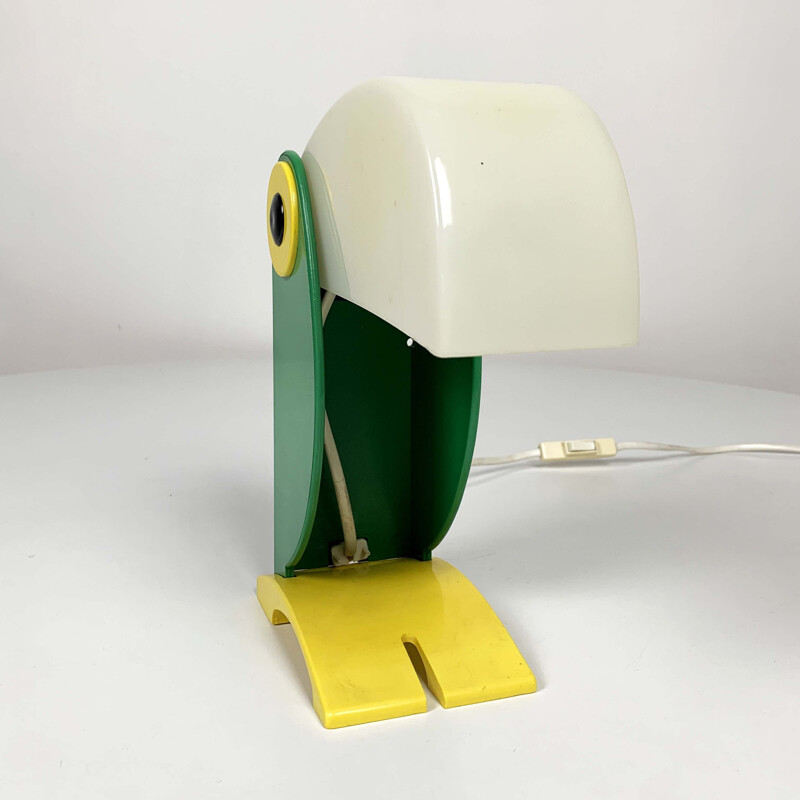 Vintage Table Lamp Green Toucan by Old Timer Ferrari, 1960s