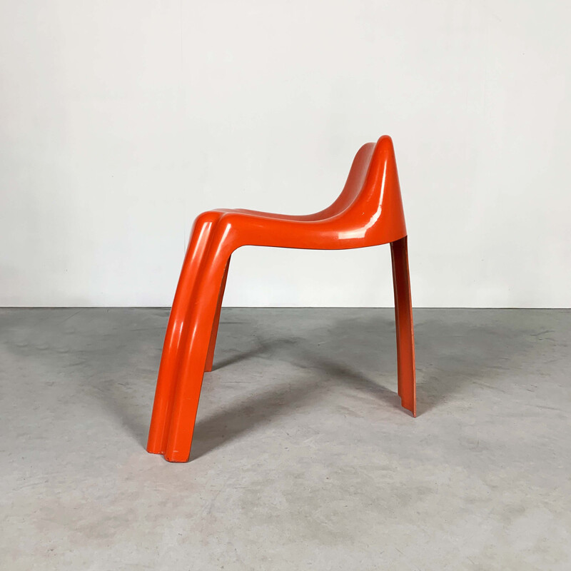 Vintage Chair Orange Ginger by Patrick Gingembre for Paulus, 1970s