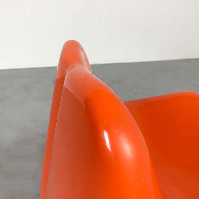 Vintage Chair Orange Ginger by Patrick Gingembre for Paulus, 1970s