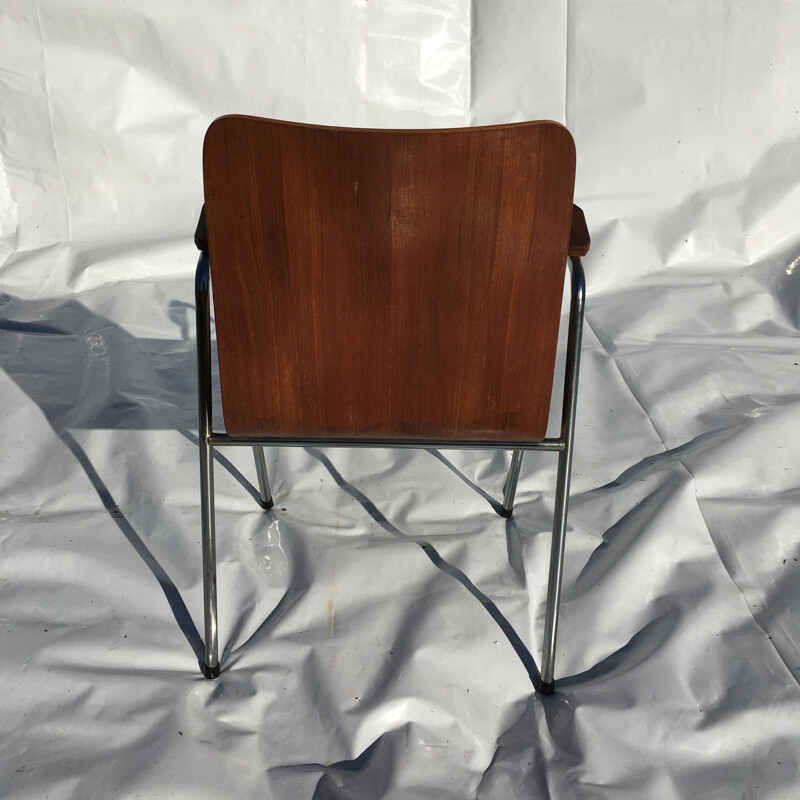 Set of 4 metallic vintage chairs Scandinavian