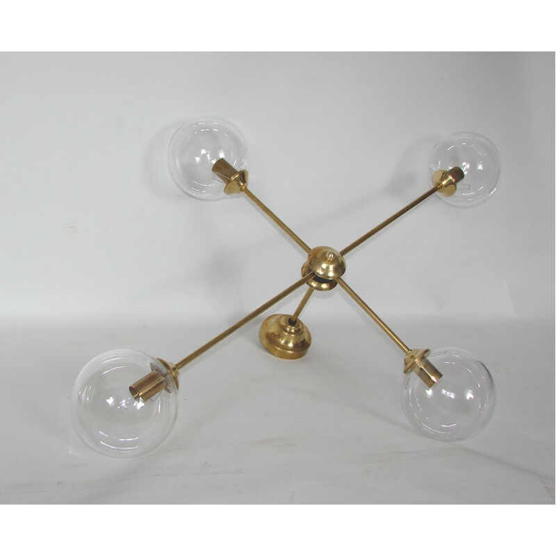 Vintage Stilnovo style chandelier, 1960s