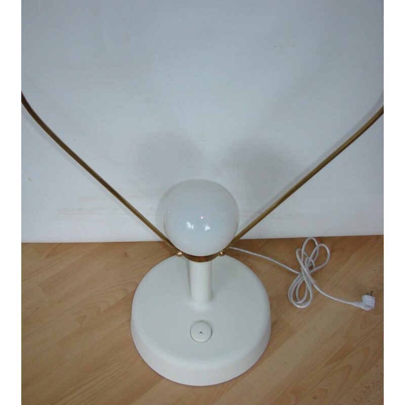 Vintage messing en stalen vloerlamp 1970