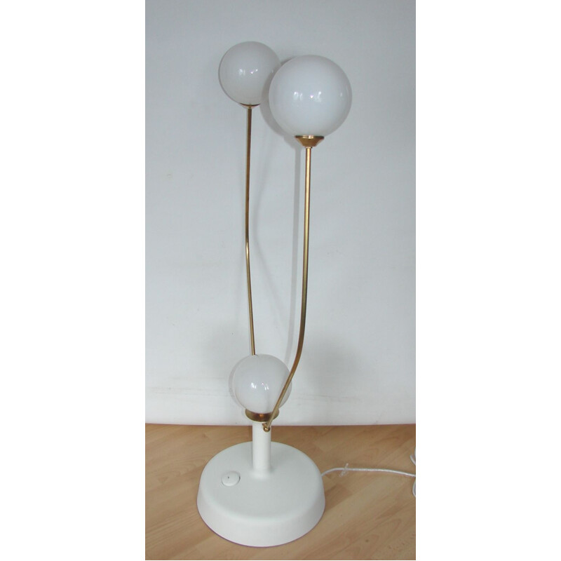 Vintage Floor lamp brass and steel 1970s