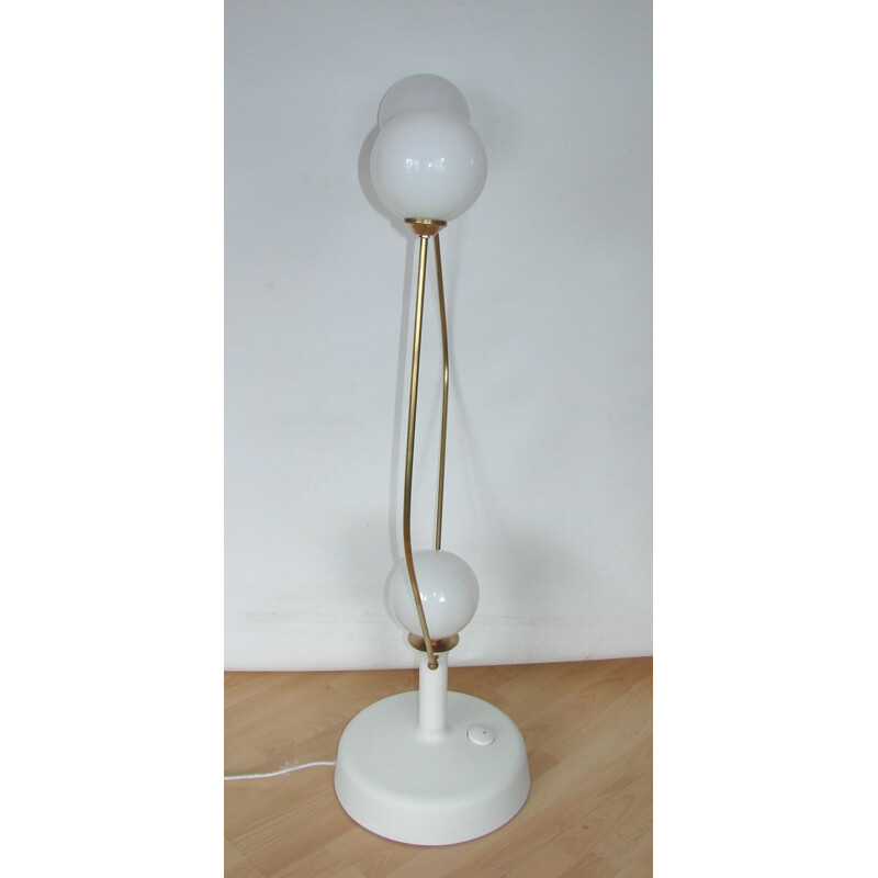 Vintage Floor lamp brass and steel 1970s