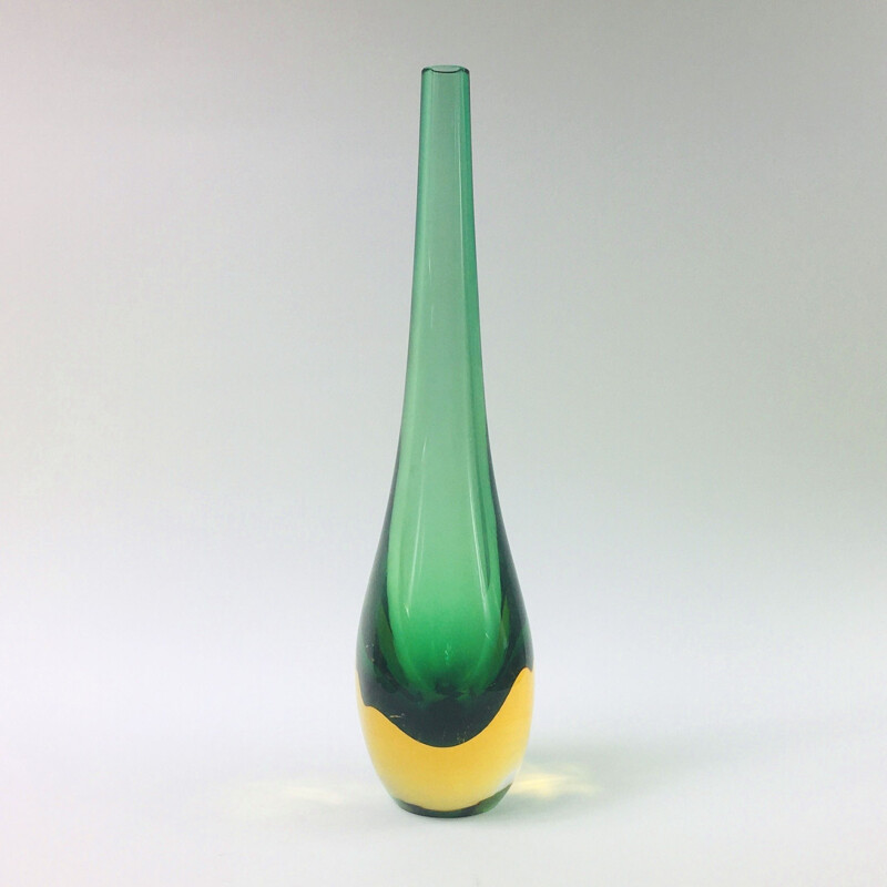 Vintage Vase Murano Glass  by Flavio Poli for Seguso, 1960s