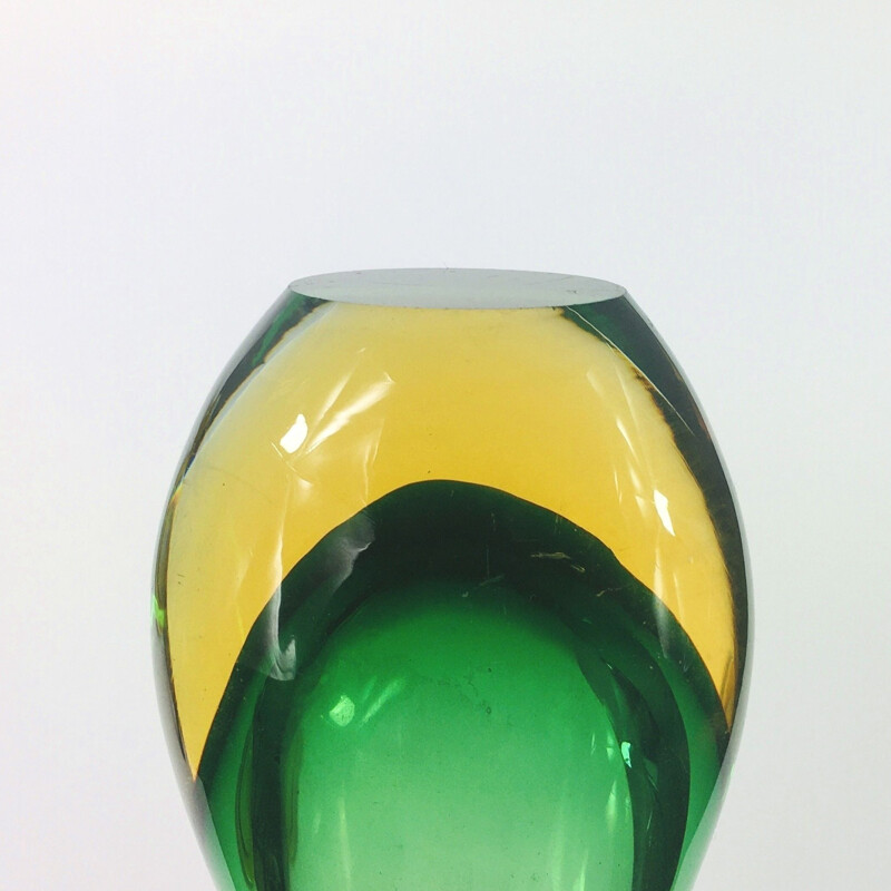 Vintage Vase Murano Glass  by Flavio Poli for Seguso, 1960s