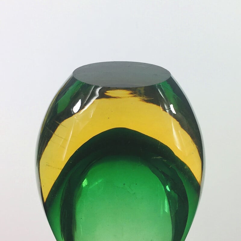 Vintage Vase Murano Glass  by Flavio Poli for Seguso, 1960s
