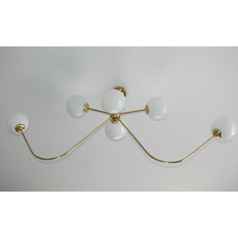 Vintage Stilnovo style chandelier, 1960s