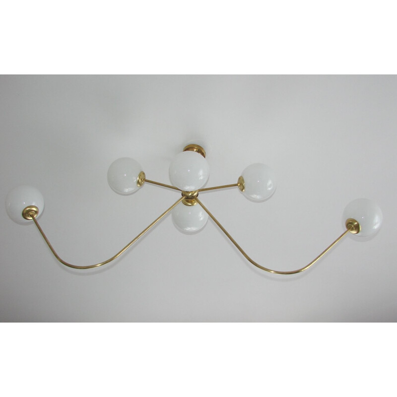 Lustre vintage de style Stilnovo 1960