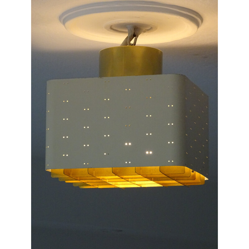 Vintage hanging lamp 9068 for Taito OY,Paavo Tynell 1950