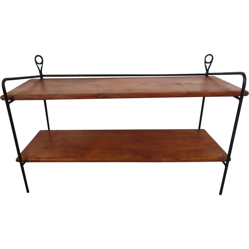 Vintage scandinavian hanging shelf 1960