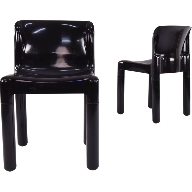 Pair of vintage chairs model 4875 by Carlo Bartoli for Kartell, Italy 1970