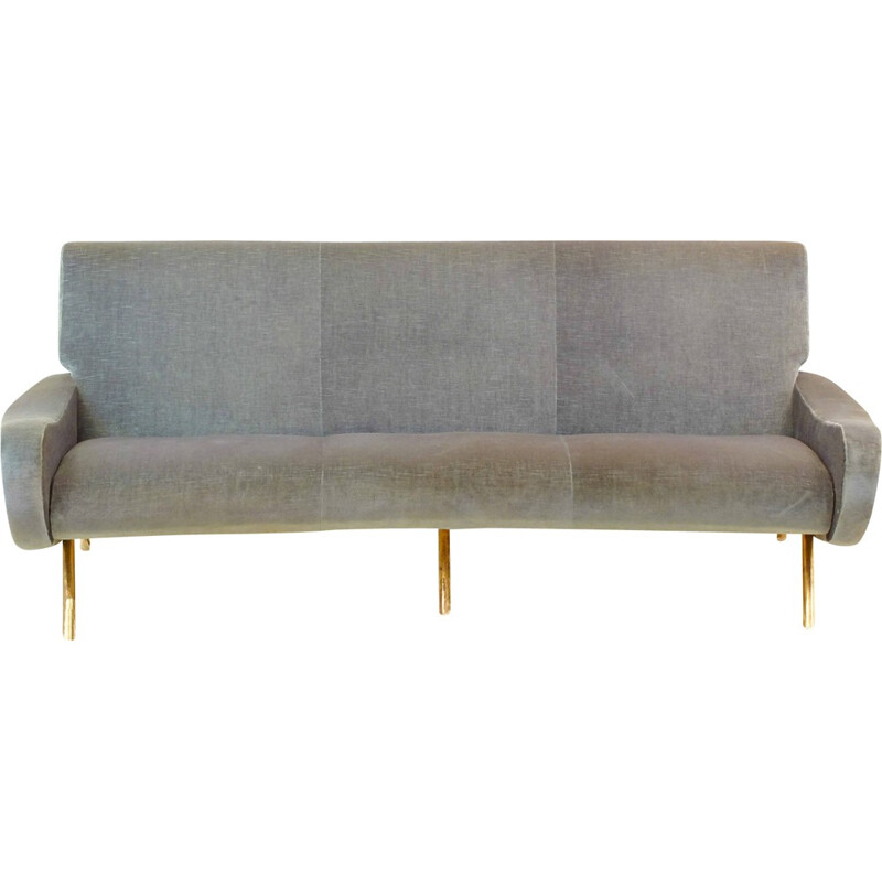 "Lady" sofa in velvet and brass, Marco ZANUSO - 1951