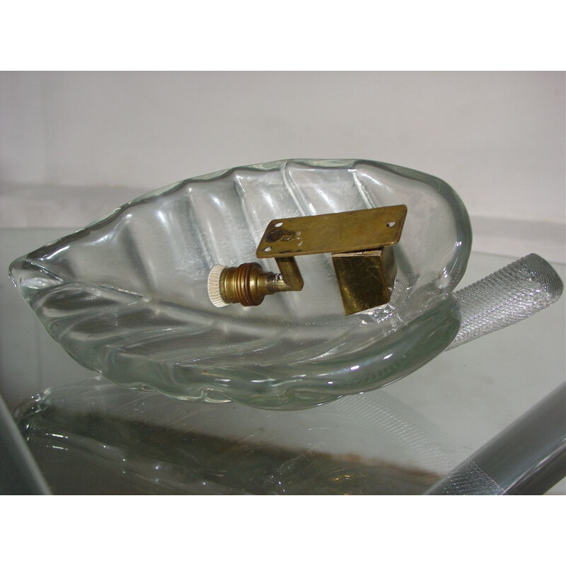 Decò vintage wandlamp in opalescent glas van Ercole Barovier, Italië 1930