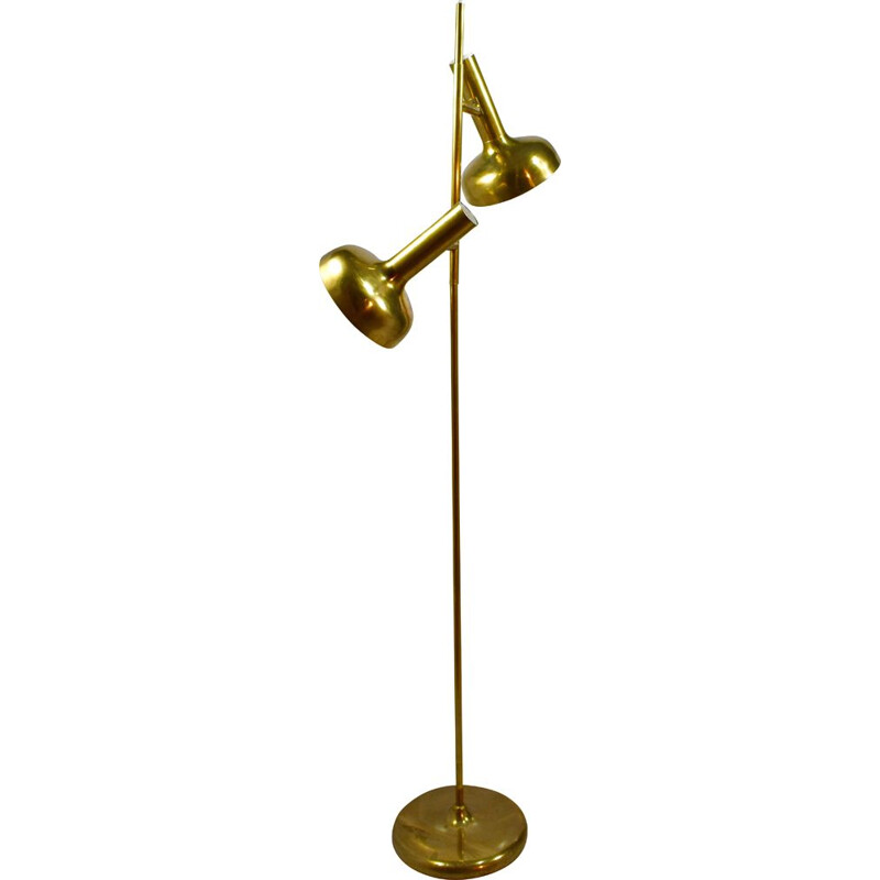 Vintage brass floor lamp by Koch-& Lowy for OMI from 1960