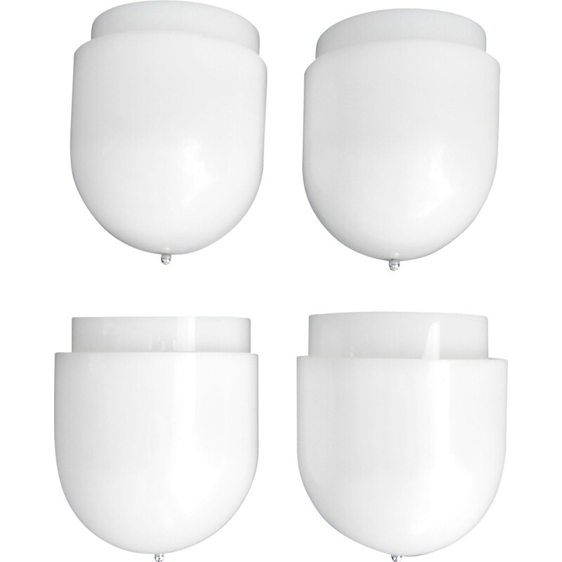 Set of 4 Candle wall lamps in acrylic, Sergio ASTI - 1960s