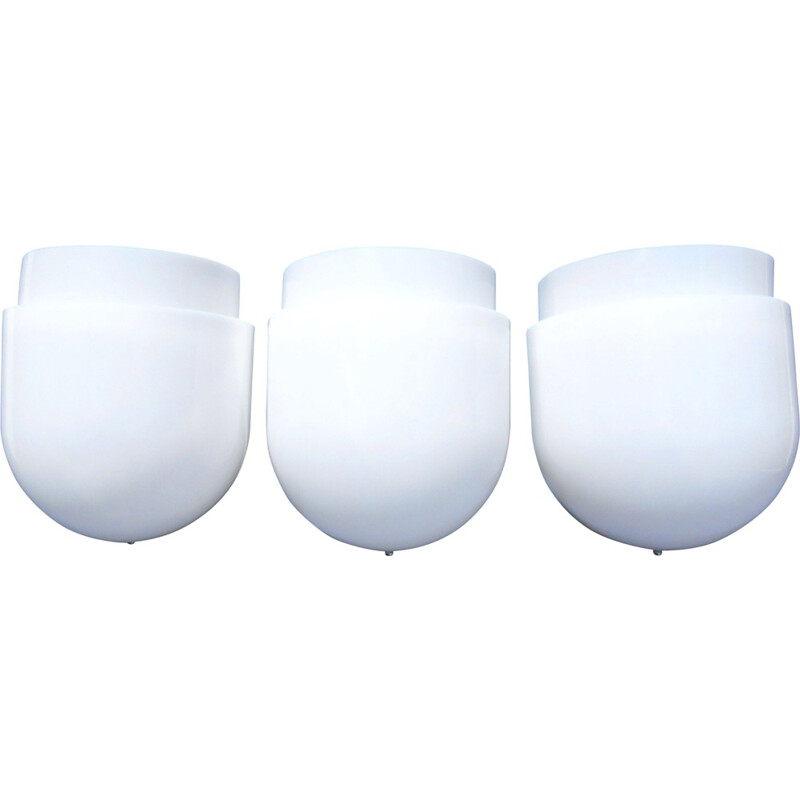 Set of 3 Candle wall lamps in acrylic, Sergio ASTI - 1960s
