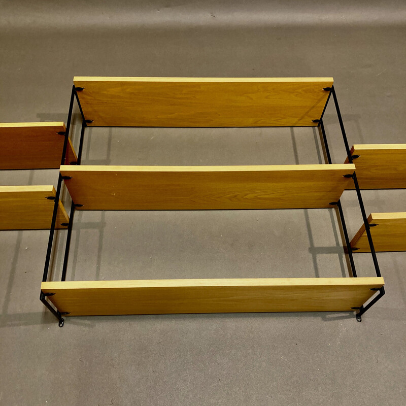 Large vintage modular shelf  Scandinavian 1950's