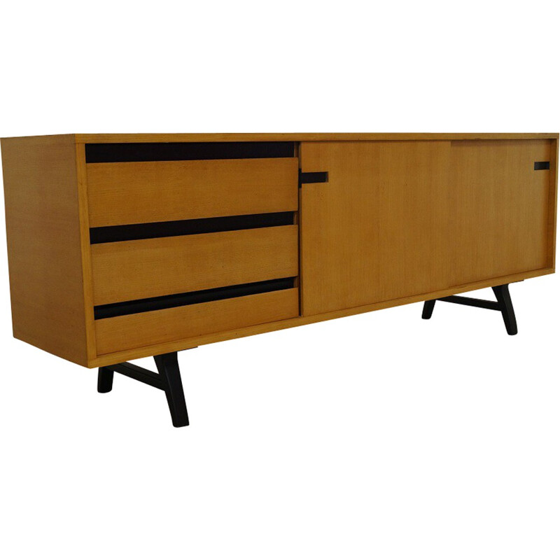 French "Ermenonville" sideboard in ash, Gérard GUERMONPREZ - 1950s