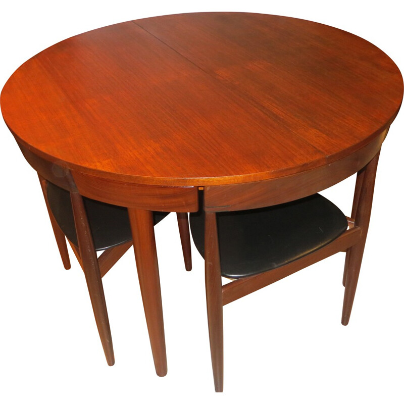 Frem Røjle dining Scandinavian set in teak, Hans OLSEN - 1950s  