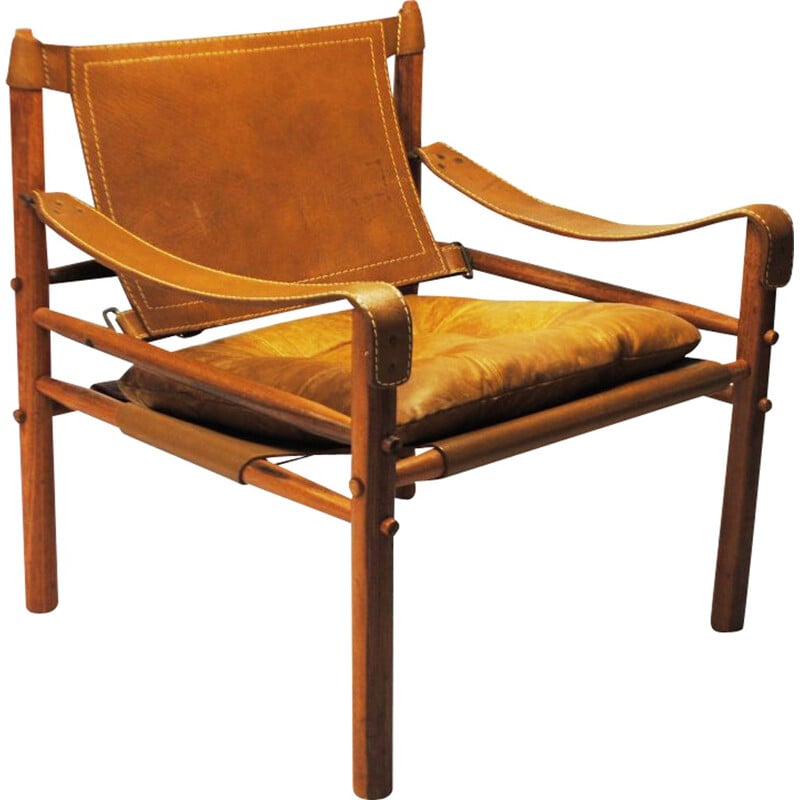 Chaise safari "Sirocco" vintage scandinave, Arne NORELL - 1960