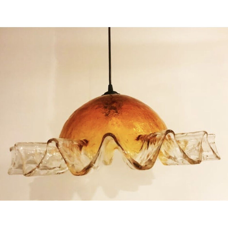 Vintage hanging lamp Mazzega Murano 1960