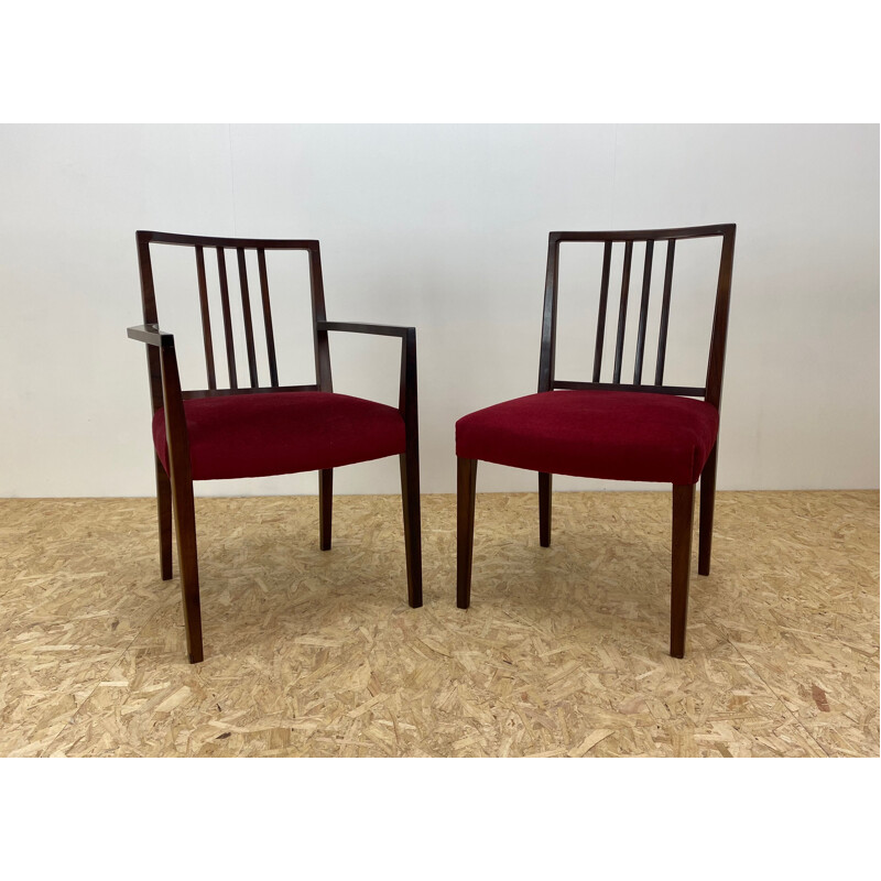 Set of 8 Mid Century Dining Chairs rosewood  by Archie Shine 1960s