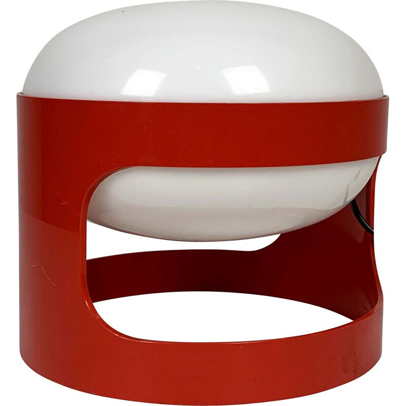 Vintage Red Model KD 27 Table Lamp by Joe Colombo for Kartell, 1970s