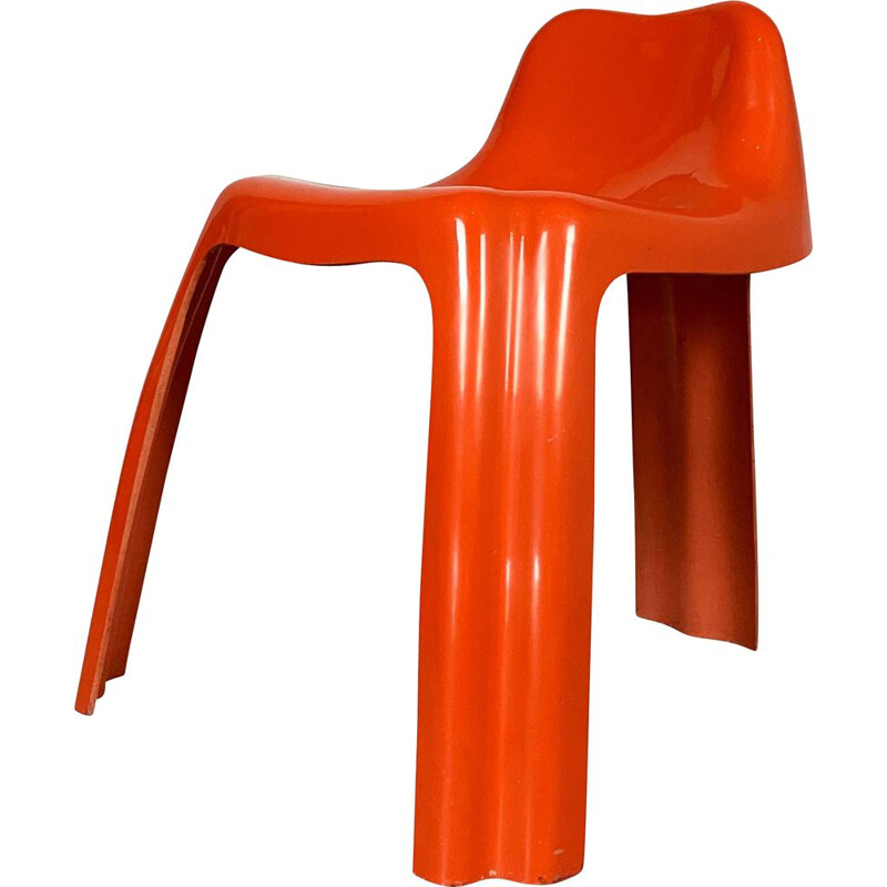 Vintage Chair Orange Ginger by Patrick Gingembre for Paulus, 1970s