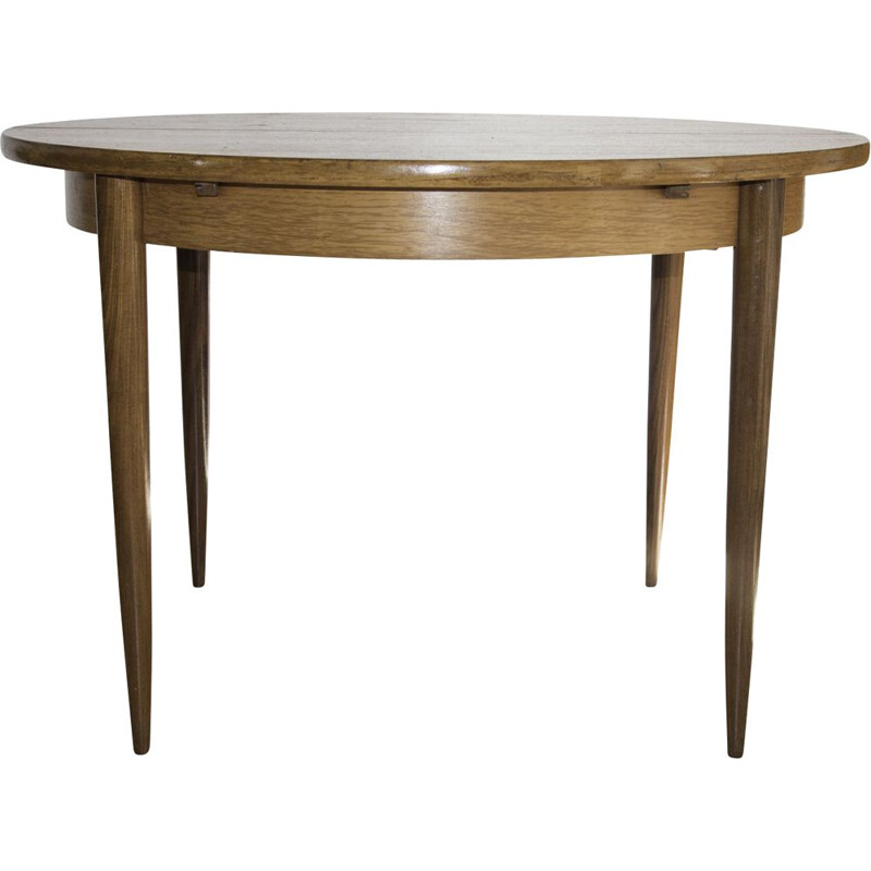 Vintage Scandinavian extensible round table 1960