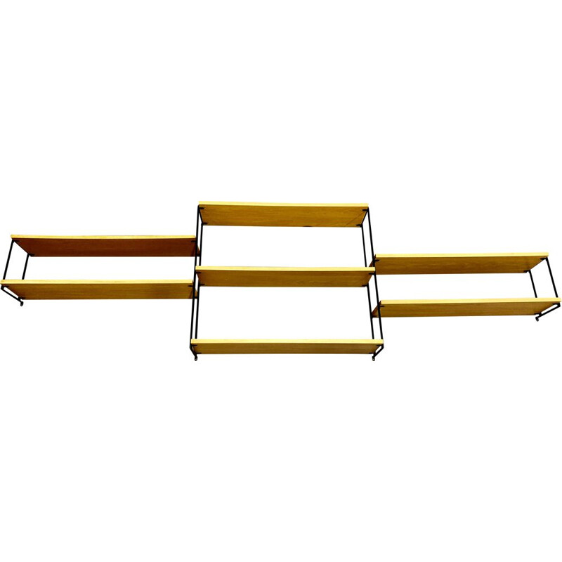 Large vintage modular shelf  Scandinavian 1950's