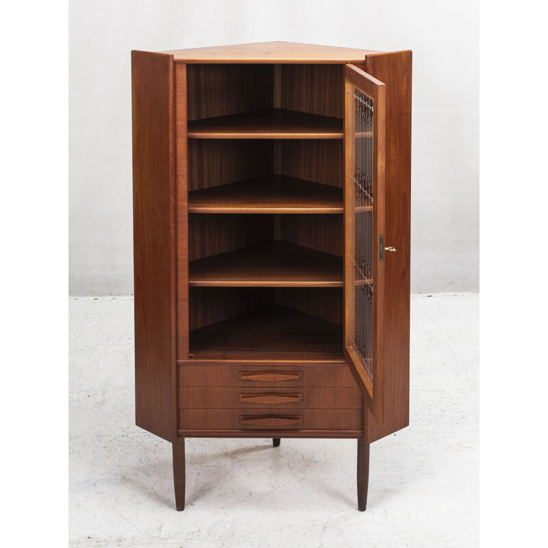 Mid-Century Vintage Teak Corner Cabinet, Danish 1970s