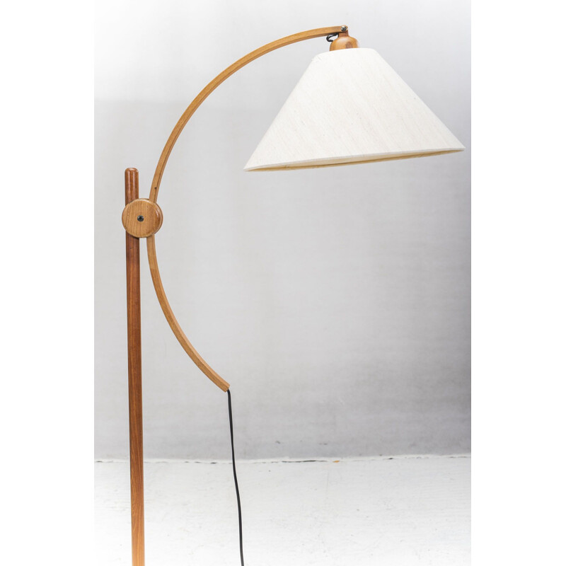 Lampadaire vintage en teck de Domus 1970