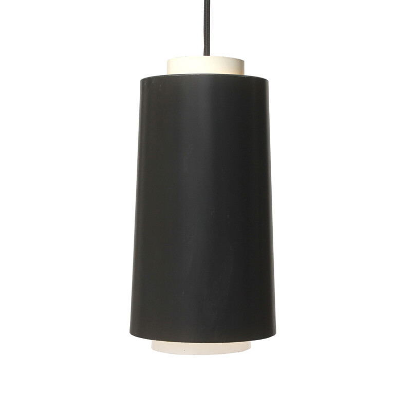 Black ceiling lamp in metal - 1960s