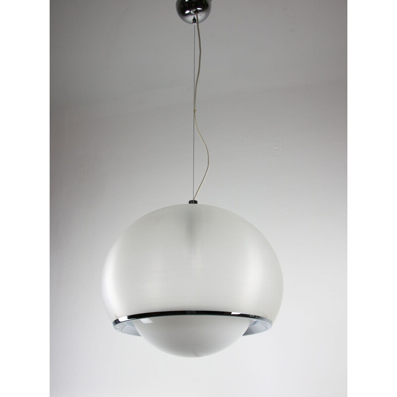 Big vintage bud pendant lamp, Guzzini  Meblo Italian 1970s