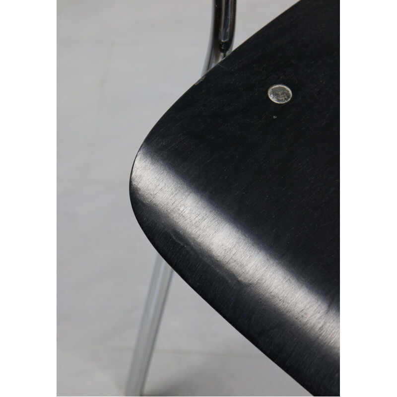 Pareja de sillas negras vintage 4455 de Niko Kralj