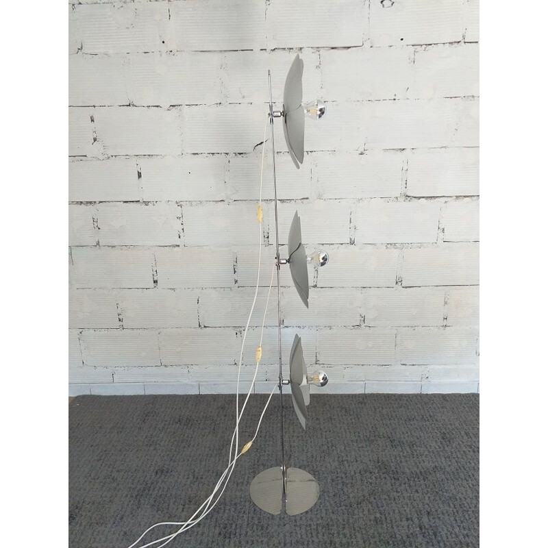 Vintage floor lamp Olivier Mourgue flowers 1960