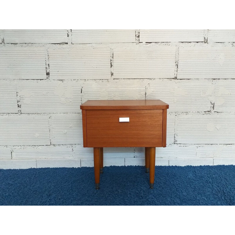 Table de chevet vintage teck scandinave 1960 