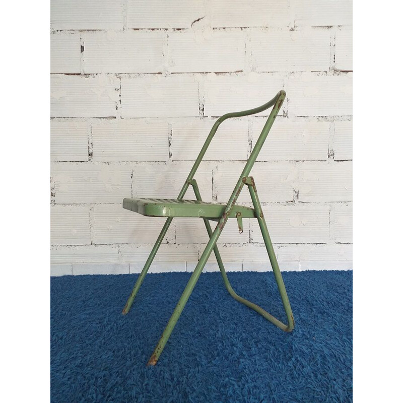 Vintage industrial folding chairs 1950