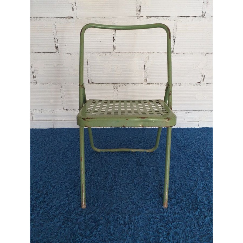Vintage industrial folding chairs 1950
