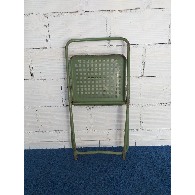 Vintage industrial folding chairs 1950