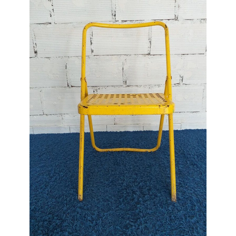 Vintage industrial folding chair 1950