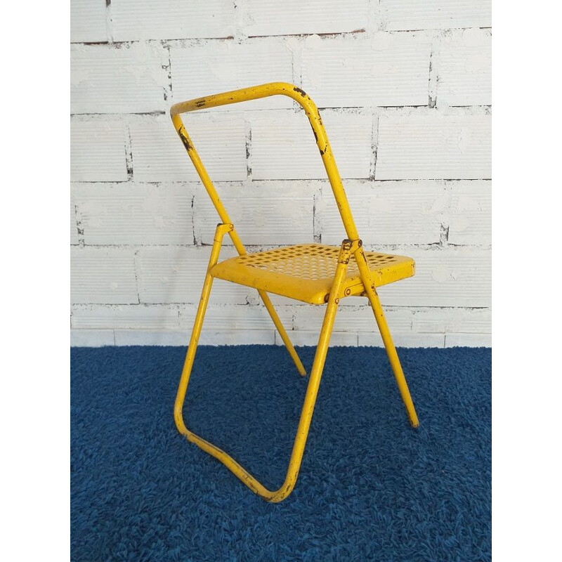 Vintage industrial folding chair 1950