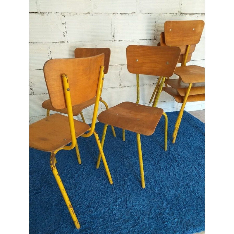 Set of 6 vintage chairs Mullca 511 1950