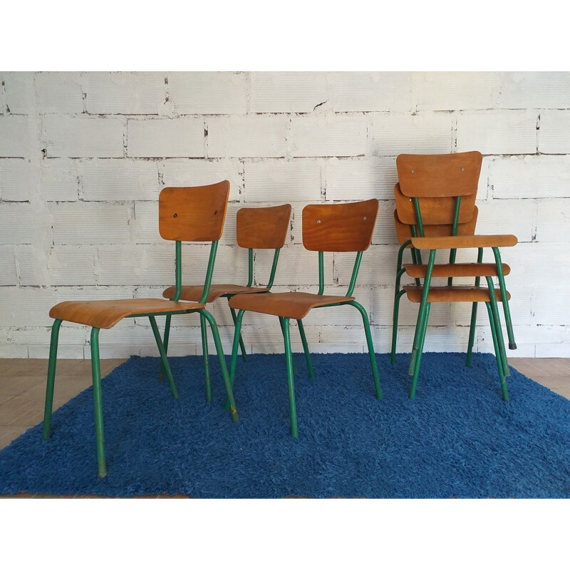 Set of 6 vintage chairs Mullca 511 1950