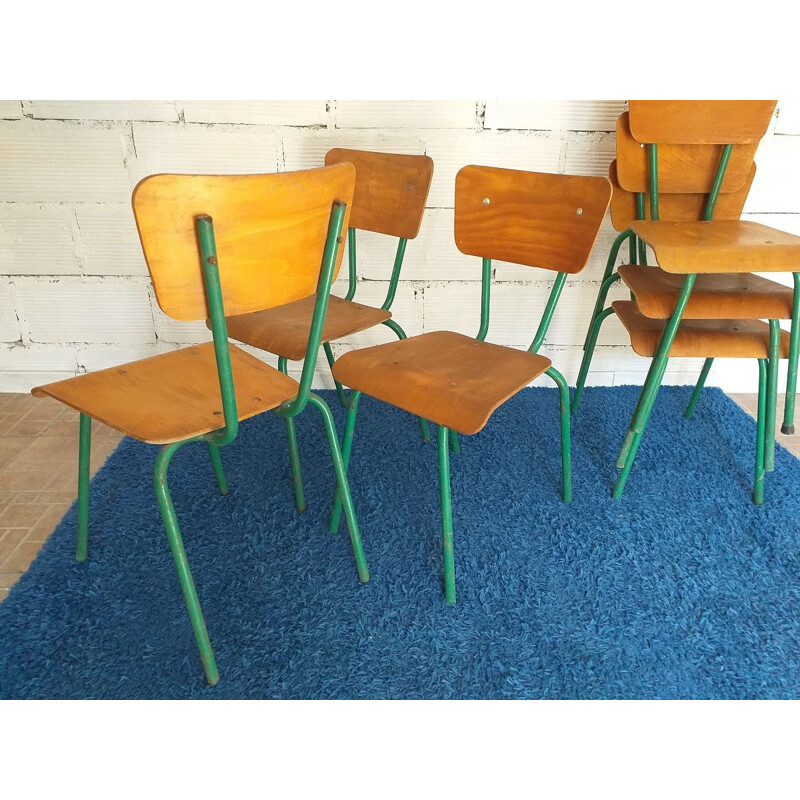 Set of 6 vintage chairs Mullca 511 1950