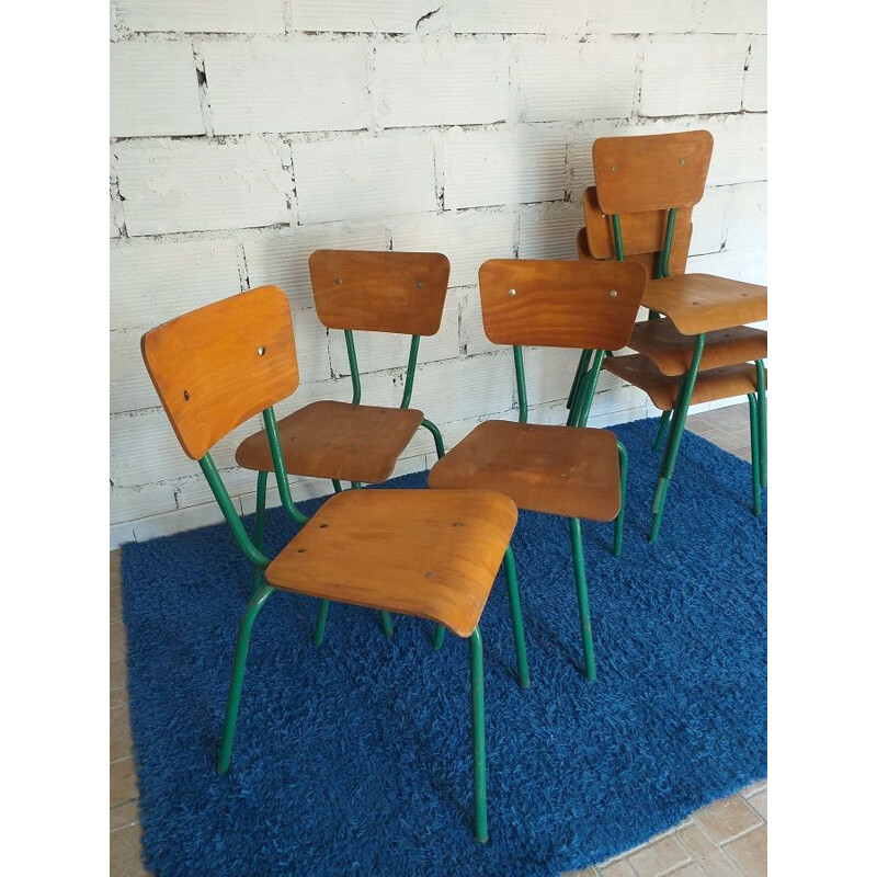 Set of 6 vintage chairs Mullca 511 1950