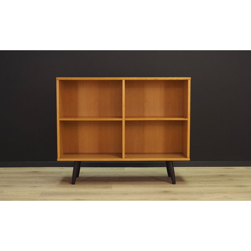 Vintage bookcase  library  ash Scandinavian 1970s